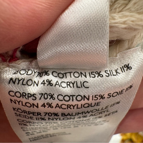 Anthropologie Mia Hand-Knit Cropped Cardigan Silk Blend Size XS/S - Picture 8 of 11